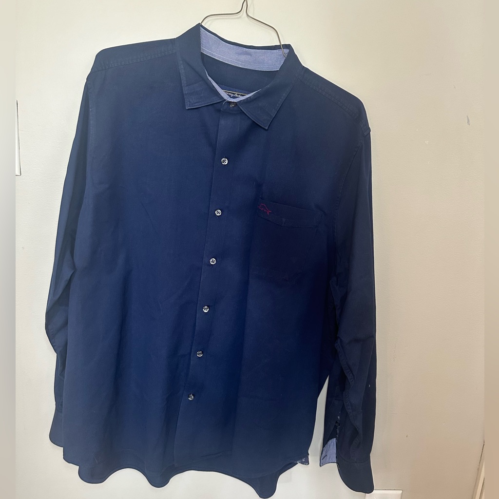 Tommy Bahama Dark Blue Long Sleeve Button Up Shirt